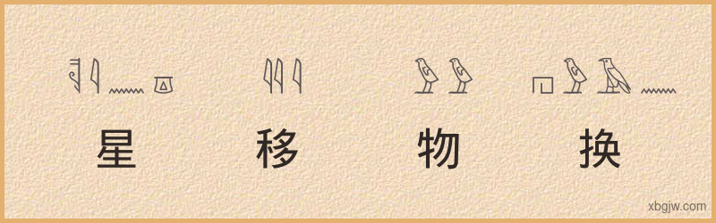 “星移物换”古埃及象形文字