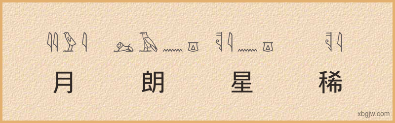 “月朗星稀”古埃及象形文字