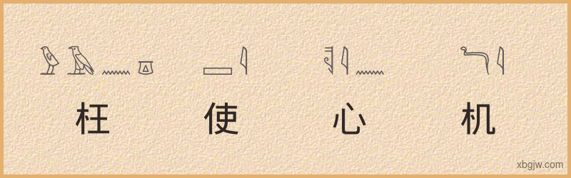 “枉使心机”古埃及象形文字