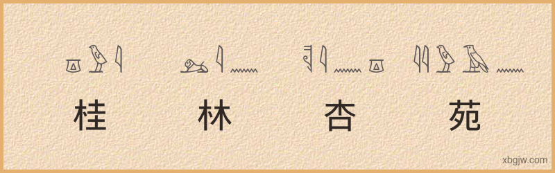 “桂林杏苑”古埃及象形文字