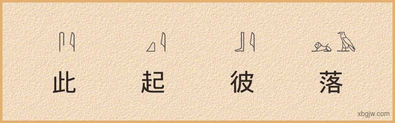 “此起彼落”古埃及象形文字