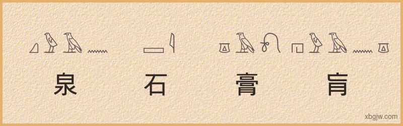 “泉石膏肓”古埃及象形文字