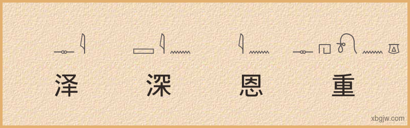 “泽深恩重”古埃及象形文字