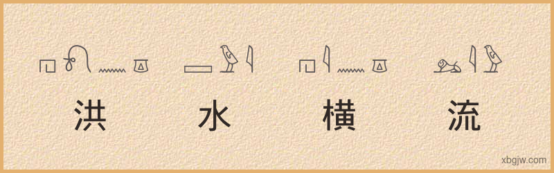 “洪水横流”古埃及象形文字