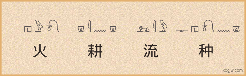 “火耕流种”古埃及象形文字