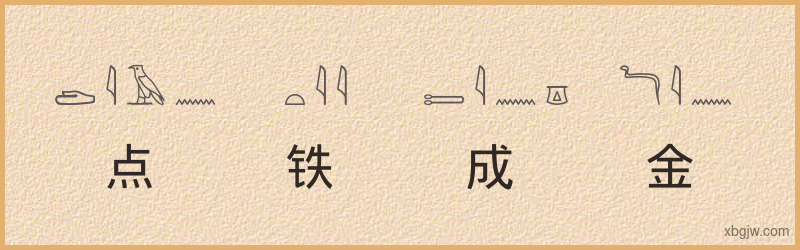 “点铁成金”古埃及象形文字