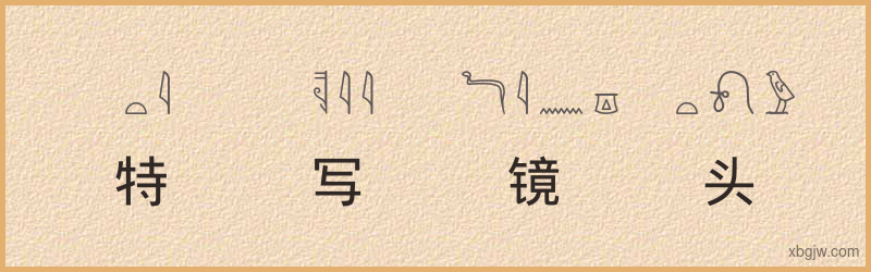 “特写镜头”古埃及象形文字