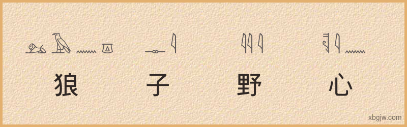 “狼子野心”古埃及象形文字