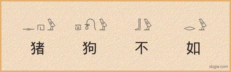 “猪狗不如”古埃及象形文字