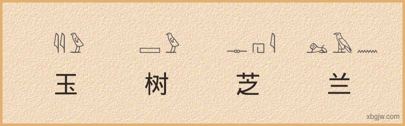 “玉树芝兰”古埃及象形文字