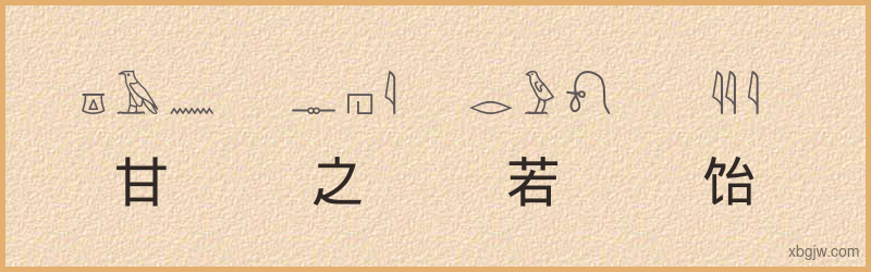 “甘之若饴”古埃及象形文字