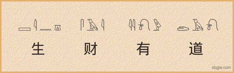 “生财有道”古埃及象形文字