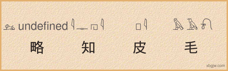 “略知皮毛”古埃及象形文字