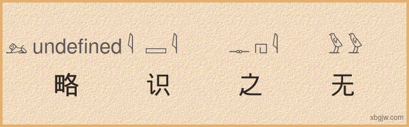 “略识之无”古埃及象形文字