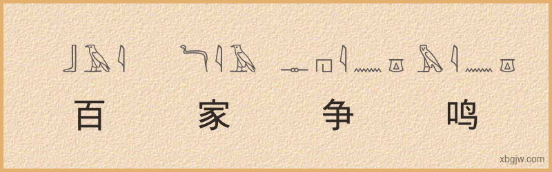 “百家争鸣”古埃及象形文字