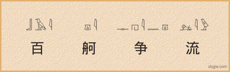 “百舸争流”古埃及象形文字