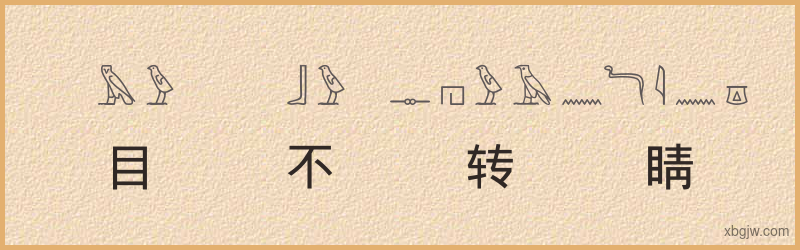 “目不转睛”古埃及象形文字