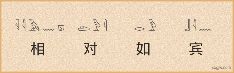 “相对如宾”古埃及象形文字