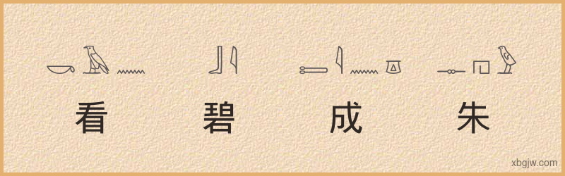 “看碧成朱”古埃及象形文字