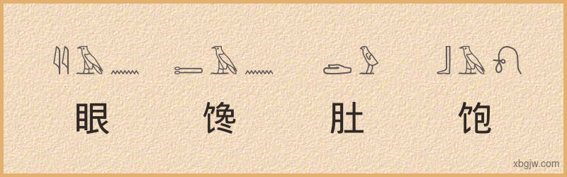 “眼馋肚饱”古埃及象形文字