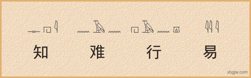 “知难行易”古埃及象形文字