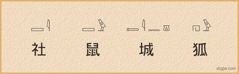 “社鼠城狐”古埃及象形文字