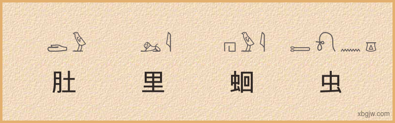 “肚里蛔虫”古埃及象形文字