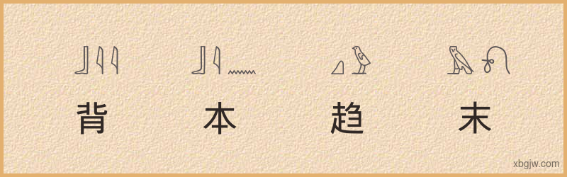 “背本趋末”古埃及象形文字