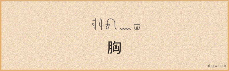 “胸”古埃及象形文字