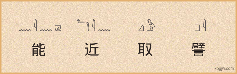 “能近取譬”古埃及象形文字