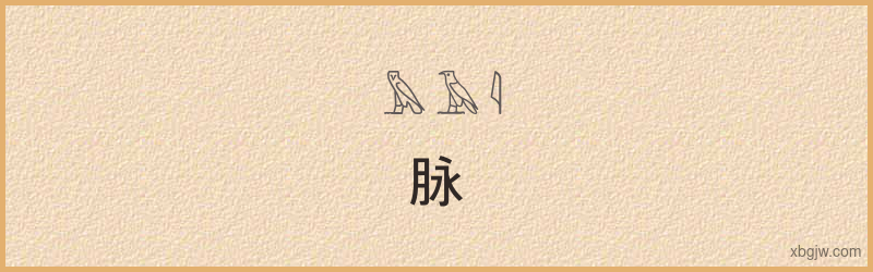 “脉”古埃及象形文字