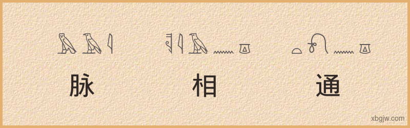 “脉脉相通”古埃及象形文字