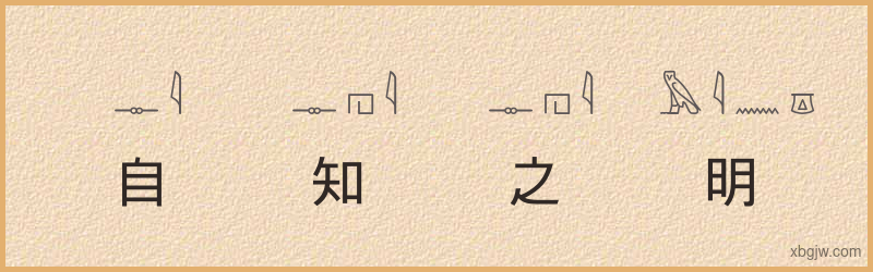 “自知之明”古埃及象形文字