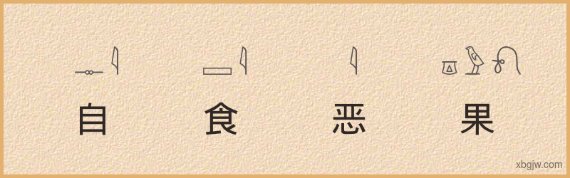 “自食恶果”古埃及象形文字