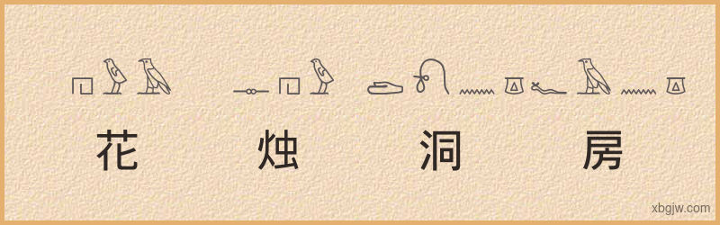 “花烛洞房”古埃及象形文字