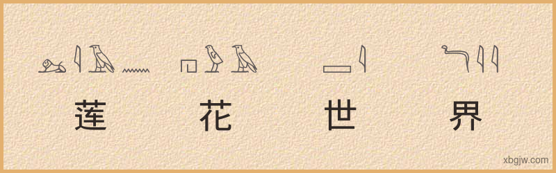 “莲花世界”古埃及象形文字