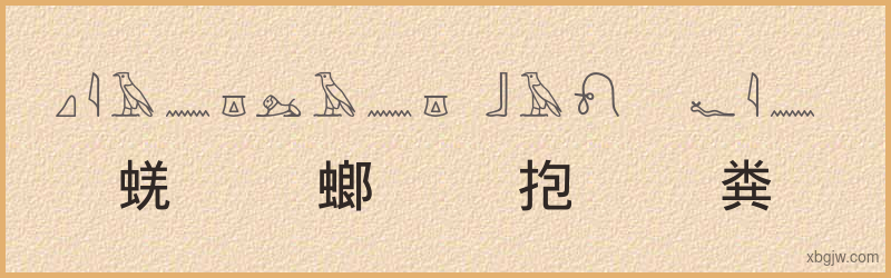 “蜣螂抱粪”古埃及象形文字