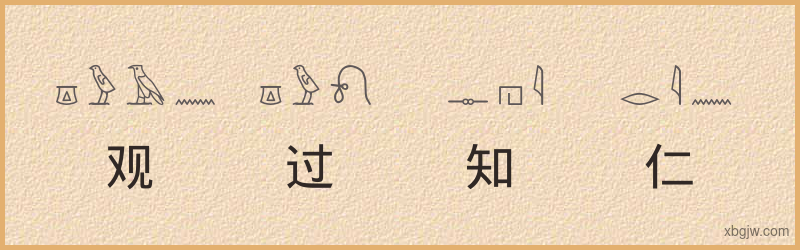 “观过知仁”古埃及象形文字