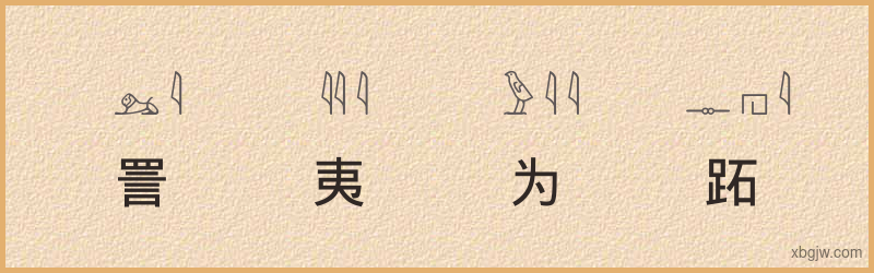 “詈夷为跖”古埃及象形文字