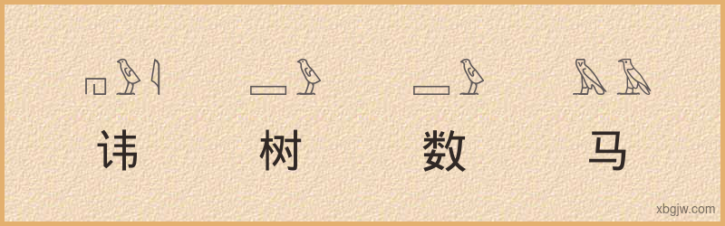 “讳树数马”古埃及象形文字