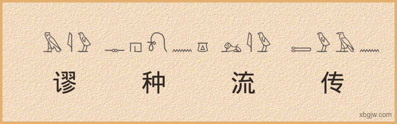 “谬种流传”古埃及象形文字