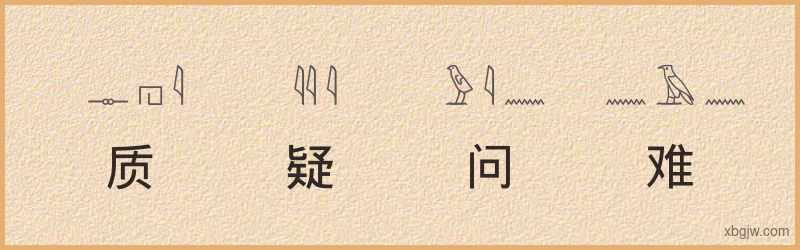 “质疑问难”古埃及象形文字