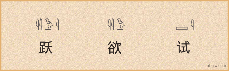 “跃跃欲试”古埃及象形文字