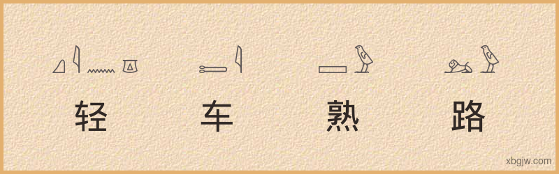 “轻车熟路”古埃及象形文字