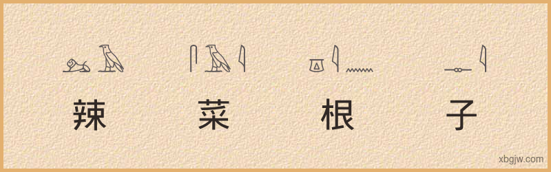 “辣菜根子”古埃及象形文字