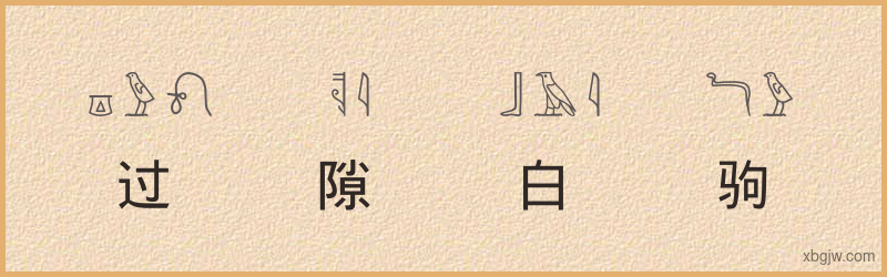 “过隙白驹”古埃及象形文字