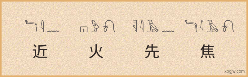 “近火先焦”古埃及象形文字