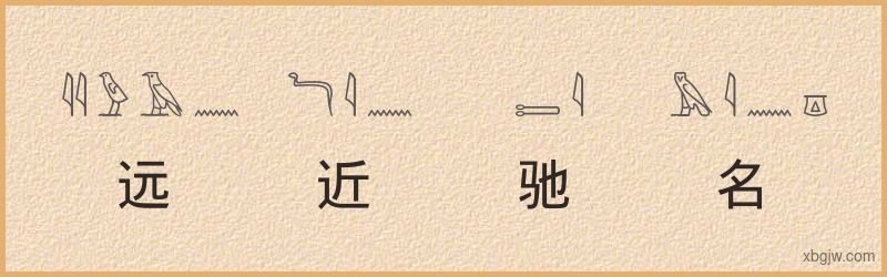 “远近驰名”古埃及象形文字