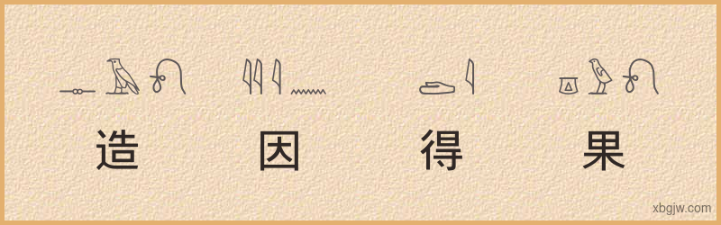 “造因得果”古埃及象形文字