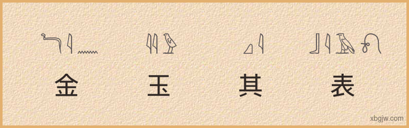 “金玉其表”古埃及象形文字